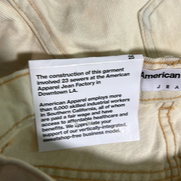 American Apparel denim high waisted cuffed shorts - Picture 4 of 6